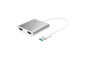 Skjermkabel - j5create USB 3.0 Type-A to Dual HDMI - 20cm - JUA365-N