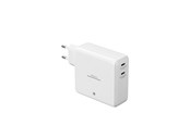 Mobil - Adaptere og ladere - Deltaco USB-C wall charger with built-in power bank and GaN technology - 9600 mAh - White - PB-Q1004