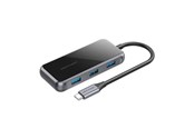 USB-hub - Vention 5in1 adapter HUB TFBHB USB-C to HDMI 4K@60 USB-hub - USB 3.0 - 5 porter - Svart - TFBHB