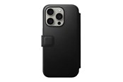 Mobil - Deksel og etui - Nomad Modern Leather Folio - black - iPhone 15 Pro - NM01627685