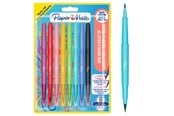 Skrive- & Tegneverktøy - Paper Mate Flair DUAL filtpenne | Pensel og medium spidser (0,7 mm) | Dobbeltendede farvepenne | Assorterte farger | 8 Stk - 2199386