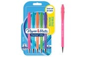 Skrive- & Tegneverktøy - Paper Mate Flexgrip Ultra Bright kulepenner | Middels punkt (1,0 mm) | Blått blekk | Bright Barrels | 5 Stk - 2171855