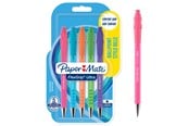 Skrive- & Tegneverktøy - Paper Mate FlexGrip Ultra Bright kulepenner | Middels punkt (1,0 mm) | Svart blekk | Bright Barrels | 5 Stk - 2171853