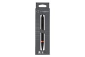 Skrive- & Tegneverktøy - Parker IM Vibrant Rings Satin Black Lacquer Flame Orange Accents Ballpen M Blue ink 1-Blister - 2190258