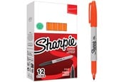 Skrive- & Tegneverktøy - Sharpie permanente markører | Fint tips for dristige detaljer | Oransje blekk | 12 stk - 2025036