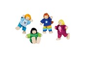 Dukker, Bamser & Utstyr - Goki Wooden Dollhouse Dolls Flexible Children 4 pcs. - 51499