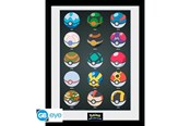 Reklameartikler - ABYstyle - POKEMON Framed print Pokeballs - Bilde - PFC2076