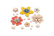 Arts & Crafts - Tilbehør - Goki Wooden Craft Flowers 75 pcs. - 58373