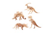 Byggesett - Johntoy Wooden Dinosaur 3D Construction Kit (Assorted) - 26096