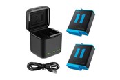 Kamera & Objektivtilbehør - TELESIN 3-slot charger box for GoPro Hero 9 / Hero 10 / Hero 11 / Hero 12 + 2 batteries - GP-BNC-901