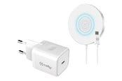 Batteri - CELLY MAGCHARGEKIT wireless charging pad - + AC power adapter - 10 Watt - MAGCHARGEKIT