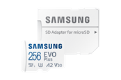 Minnekort - Samsung EVO Plus microSD/SD - 160MB/s - 256GB - MB-MC256SA/EU