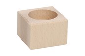 Arts & Crafts - Tilbehør - Playwood Tea light holder Square Beech wood 4cm - SL 204C