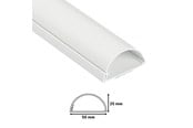 Kabelordner/Kabelstrømpe - D-LINE D-profile Cable Cover 50x25mm 1x1m White - 5025W-1M