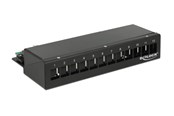 Tilbehør - DeLOCK Keystone Desktop Patch Panel 12 Port black - 43339