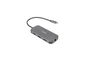 Dokkingstasjon - Deltaco USBC-HDMI26 - USB-C docking station 3x USB-A SD/microSD RJ45 HDMI silver - USBC-HDMI26