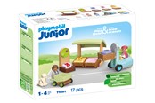 Playmobil - Playmobil 1.2.3 - Junior: Organic Market Stall & Forklift - 71691