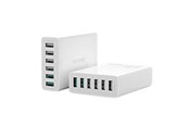 Mobil - Adaptere og ladere - BlitzWolf Charger 6x USB Blitzwolf BW-S15 QC 3.0 60 W (white) - BW-S15 EU