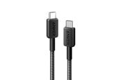 USB - Anker 322 USB-C ttil USB-C Nylonkabel - 1,8 m - Svart - A81F6G11