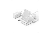 Mobil - Adaptere og ladere - Anker MagGo Wireless Charging Station (Foldable 3-in-1) - White - B2557321