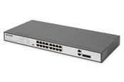 Switch/splitter - DIGITUS DN-95342-1 - switch - 19 inches af/at - 16 ports - unmanaged - rack-mountable - DN-95342-1