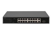 Switch/splitter - DIGITUS DN-95355 16-Port 10/100 Mbps PoE Switch 16 x10/100Mbps PoE RJ45 Ports.1x GE RJ45 1x SFP - DN-95355