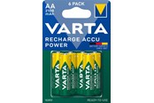 Batteri - VARTA Recharge Charge Accu Power AA 2100mAh 6 Pack - 56706101436