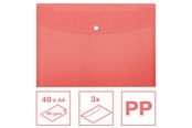 Arkivering & Oppbevaring - Esselte  Colour'Breeze A4 Document Wallet PP Pack of 3 Coral - 628489