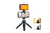 Tripod - Puluz Live broadcast kit  tripod mount + LED lamp + phone clamp - PKT3131B