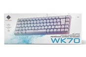 Tastatur - Deltaco WK70 Membrane 60% Keyboard with semi transparent case - Gamingtastatur - Hvit - GAM-158-W