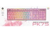 Tastatur - Deltaco PK75 RGB keyboard 105 keys Nordic layout membrane - Gamingtastatur - Rosa - GAM-021-RGB-P