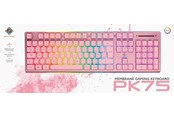 Tastatur - Deltaco PK75 RGB keyboard 105 keys UK membrane switch USB - Gamingtastatur - Rosa - GAM-021-RGB-P-UK