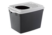 Katt - Ferplast - Litter Box Jumpy Black/White 38.8x57.5x39CM - 776.0060