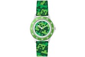 Reklameartikler - Peers Hardy - Minecraft Creeper Green Printed Strap Quartz - Ur - 5018479151098