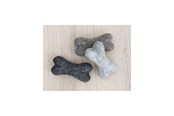 Hund - Wooldot - Toy Dog Bones - Charcoal Grey - 14x7x5cm - 571400400442