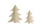 Byggesett - Creativ Company Decorate your 3D Wooden Christmas Trees 2pcs. - 56712