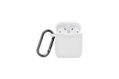 Mobil - Andre tilbehør - NORTH Airpods Protective Case Silicone Carabiner White - 616501