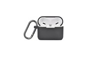 Mobil - Andre tilbehør - NORTH Airpods Pro Protective Case Silicone Carabiner Dark Grey - 616504