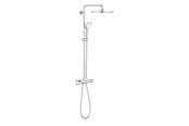 Dusj- og monteringstilbehør - Grohe Euphoria 310 shower system with thermostat for wall, chrome - 26849000