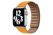 Smartklokke - Tilbehør - Lippa Apple Watch Magnetic Leather Strap 42/44/45/49 - Yellow / Brown - LPAW033