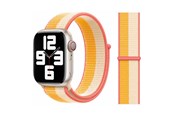 Smartklokke - Tilbehør - Lippa Apple Watch nylon strap 38/40/41 - White/Yellow - LPAW020