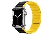 Smartklokke - Tilbehør - Lippa Apple Watch Magnetic Silicone Strap 42/44/45/49 - Black / Yellow - LPAW115