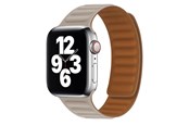 Smartklokke - Tilbehør - Lippa Apple Watch magnetisk læderrem 42/44/45/49 - Beige Brown - LPAW096