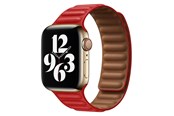 Smartklokke - Tilbehør - Lippa Apple Watch magnetisk læderrem 42/44/45/49 - Red - LPAW095