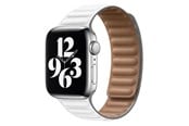 Smartklokke - Tilbehør - Lippa Apple Watch magnetisk læderrem 42/44/45/49 - White - LPAW094