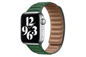 Smartklokke - Tilbehør - Lippa Apple Watch Magnetic Leather Strap 38/40/41 - Green / Brown - LPAW063