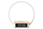 Smarthus - Lippa bedside lamp with wireless charging and alarm clock - White - LPL-087