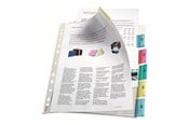 Arkivering & Oppbevaring - Esselte - L-shaped folder - 6 parts - for A4 Maxi - capacity: 30 sheets - tabbed - clear glass - 414160