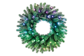 Smarthus - Twinkly Pre-lit Wreath – 50 RGB LED Regal 24" Green Wire Plug Type C - GD20P4425P00