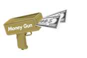 Leketøy - Pocket Money Money Gun Incl. Paper Money 100 pcs - 570305